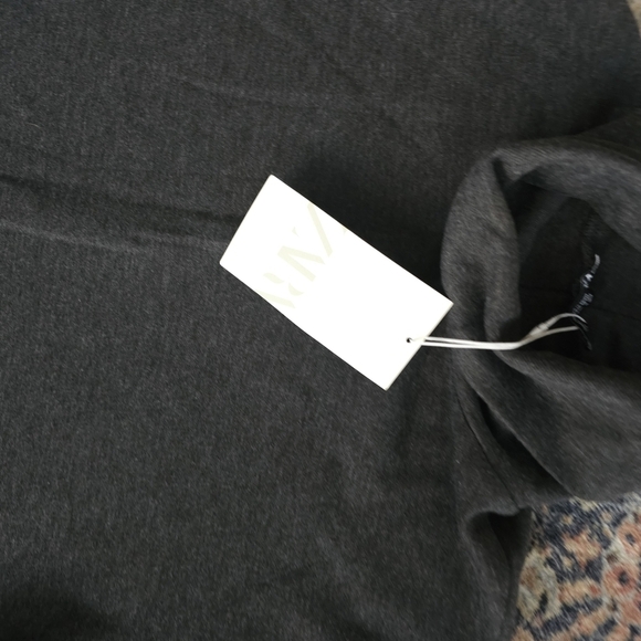New Zara Gray Mini Sweater Dress - Picture 6 of 9